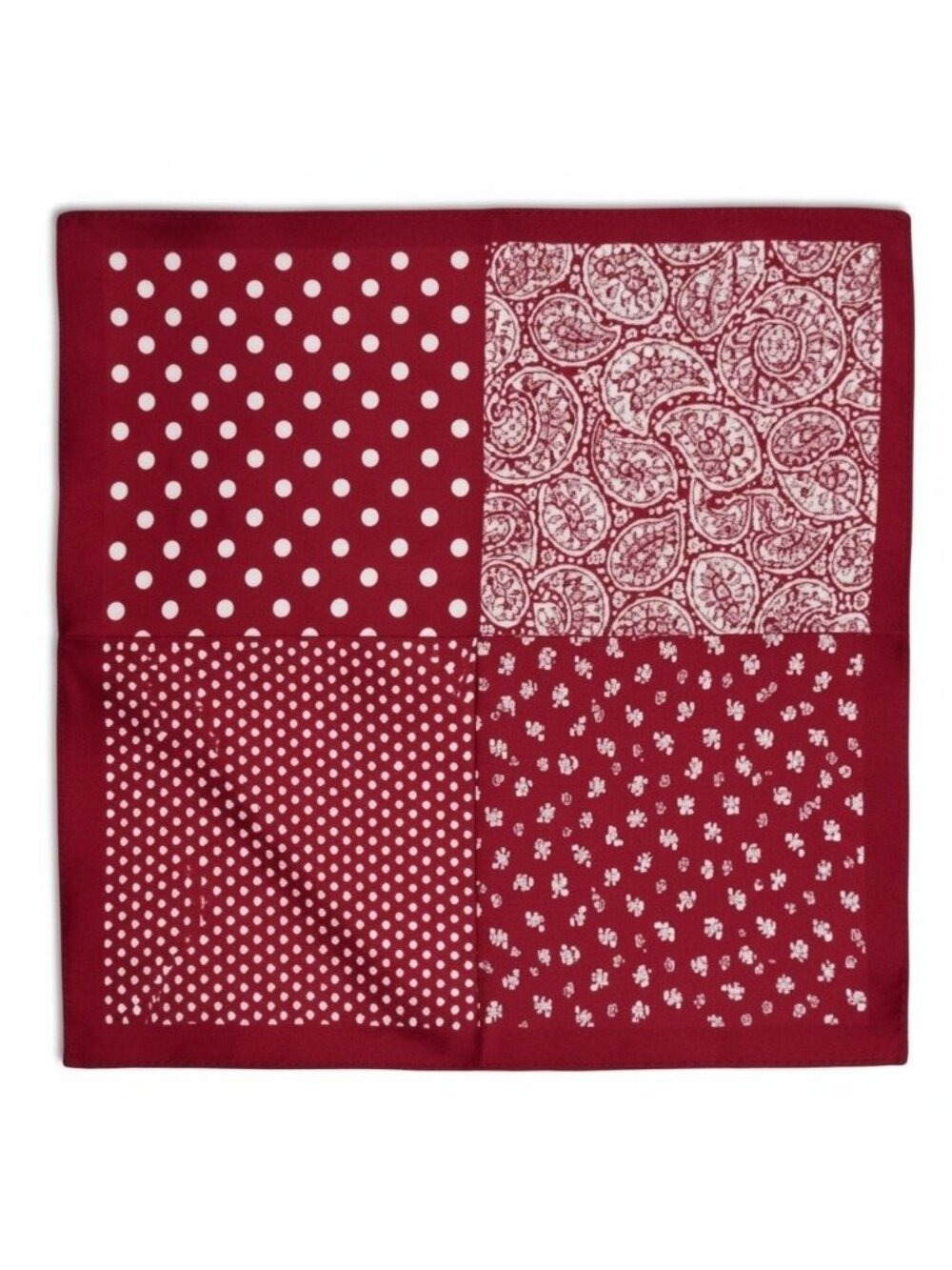 Red Patchwork Bandana Scarf Western Scarf Cowgirl Bandana Square Scarf 26 Inch